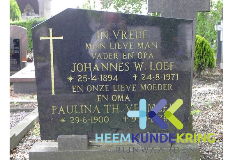 Grafstenen kerkhof Herwen Coll. HKR (288) J.W.Loef & P.Th. Vermeer